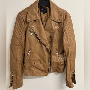 Express brown leather jacket